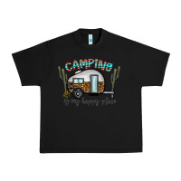 Black camping is my happy place Urban Heavy Tee - CowhideDigitalArt
