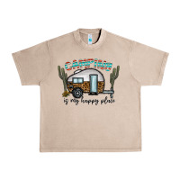 French Oak camping is my happy place Urban Heavy Tee - CowhideDigitalArt