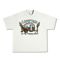 Pistachio camping is my happy place Urban Heavy Tee - CowhideDigitalArt