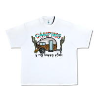 White camping is my happy place Urban Heavy Tee - CowhideDigitalArt