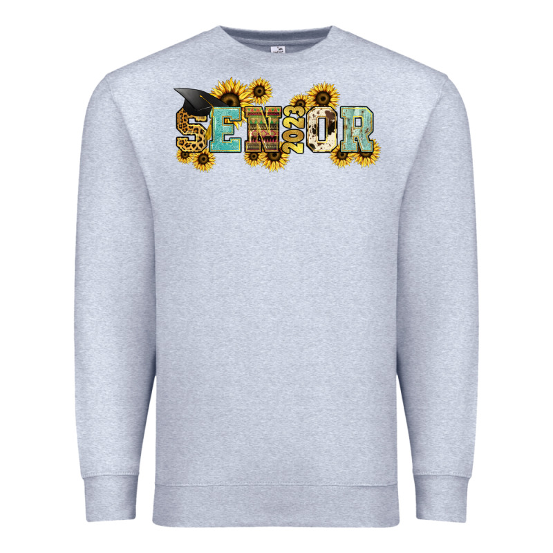 Senior 2023 Sunflower Premium Sweatshirt by NancyCooperArtShop | Teevron