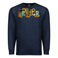 Navy senior 2023 sunflower Premium Sweatshirt - NancyCooperArtShop