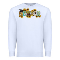 White senior 2023 sunflower Premium Sweatshirt - NancyCooperArtShop