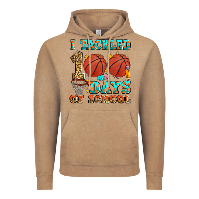 I Tackled 100 Days Of School Basketball Vintage Hoodie by Zillion Design Studio | Teevron