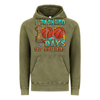 Vintage Olive i tackled 100 days of school basketball Vintage Hoodie - Zillion Design Studio