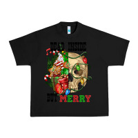 Black Dead İnside But Merry Human Skull Urban Heavy Tee - FaDigitalArtStudio