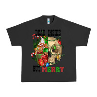 Pigment Black Dead İnside But Merry Human Skull Urban Heavy Tee - FaDigitalArtStudio