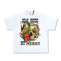 Dead İnside But Merry Human Skull Urban Heavy Tee | Teevron