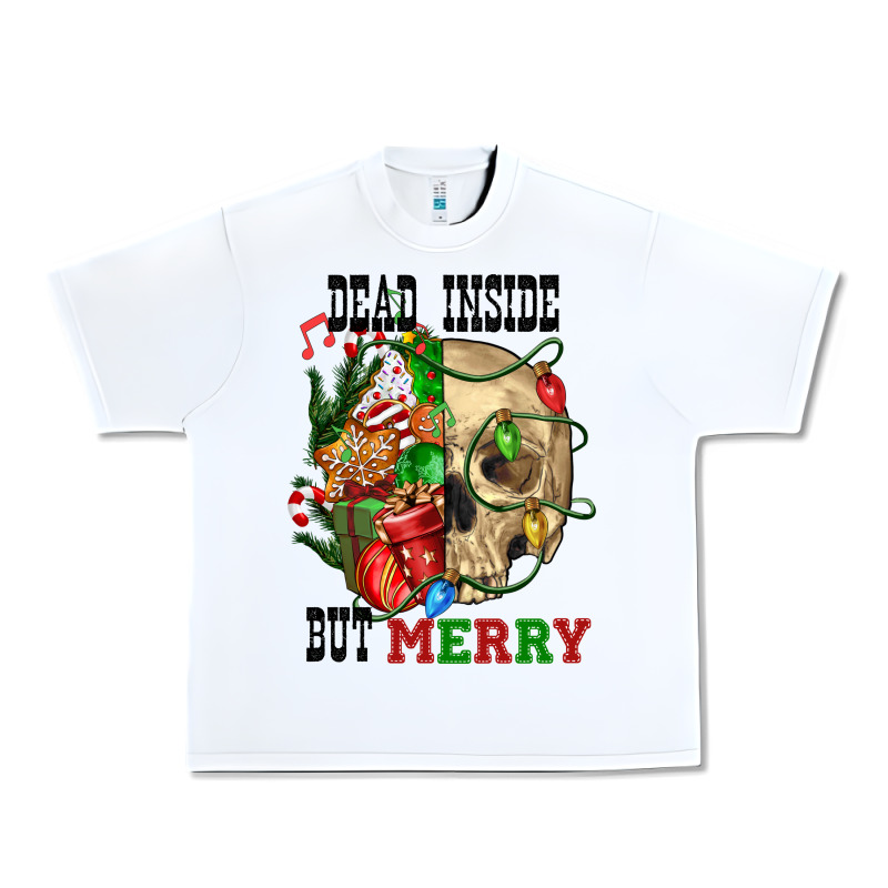 Dead İnside But Merry Human Skull Urban Heavy Tee by FaDigitalArtStudio | Teevron