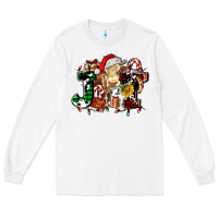 White joy and cow christmas candies and letters Long Sleeve Tee - AdoDesignShop