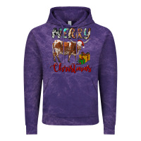 Cloud Purple Texas Longhorn Merry Christmas Vintage Hoodie - RanaPortraitStore