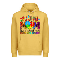 Antique Gold autism mom like a normal mom except much stronger Premium Hoodie - Artiststas