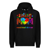 Black autism mom like a normal mom except much stronger Premium Hoodie - Artiststas