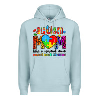 Blue Mist autism mom like a normal mom except much stronger Premium Hoodie - Artiststas