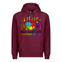 Burgundy autism mom like a normal mom except much stronger Premium Hoodie - Artiststas