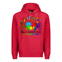 Cardinal autism mom like a normal mom except much stronger Premium Hoodie - Artiststas