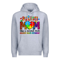 Heather Grey autism mom like a normal mom except much stronger Premium Hoodie - Artiststas
