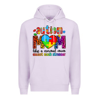Lilac autism mom like a normal mom except much stronger Premium Hoodie - Artiststas