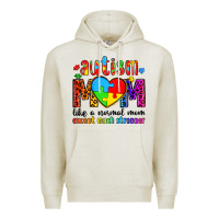 Oatmeal Heather autism mom like a normal mom except much stronger Premium Hoodie - Artiststas