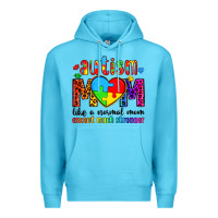 Ocean Blue autism mom like a normal mom except much stronger Premium Hoodie - Artiststas