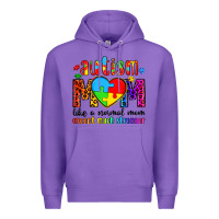 Purple autism mom like a normal mom except much stronger Premium Hoodie - Artiststas