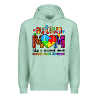 Seafoam autism mom like a normal mom except much stronger Premium Hoodie - Artiststas