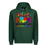 Sports Green autism mom like a normal mom except much stronger Premium Hoodie - Artiststas