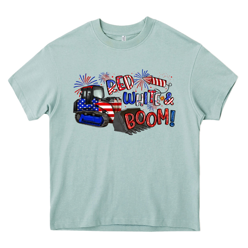 Red White And Boom Heavy Core Tee by Artiststas | Teevron