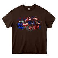 Chocolate Brown red white and boom Heavy Core Tee - Artiststas