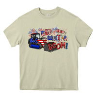 Mossy red white and boom Heavy Core Tee - Artiststas