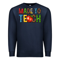 Navy made to teach Premium Sweatshirt - NancyCooperArtShop