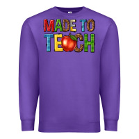 Purple made to teach Premium Sweatshirt - NancyCooperArtShop