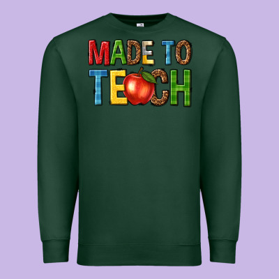Made To Teach Premium Sweatshirt Designed By Nancycooperartshop