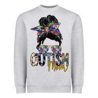Heather Grey autism mom Heavyweight Sweatshirt - SublimationCraftShop