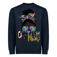 Navy autism mom Heavyweight Sweatshirt - SublimationCraftShop
