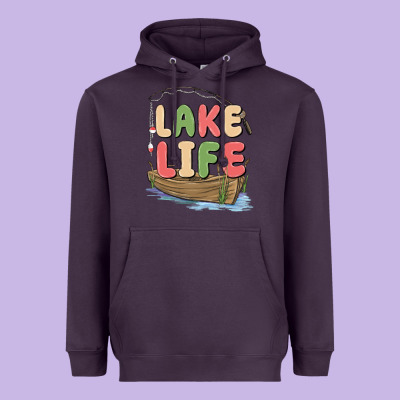 Lake Life Heavyweight Hoodie Designed By Maliassmallbusiness