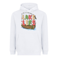 White lake life Heavyweight Hoodie - MaliasSmallBusiness