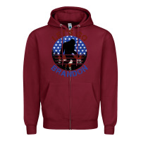 Burgundy let's go brandon bigfoot Zipper Hoodie - Jasminsmagicworld