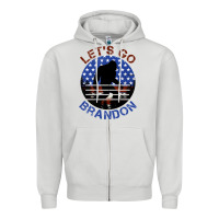Dove Grey let's go brandon bigfoot Zipper Hoodie - Jasminsmagicworld