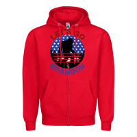 Red let's go brandon bigfoot Zipper Hoodie - Jasminsmagicworld