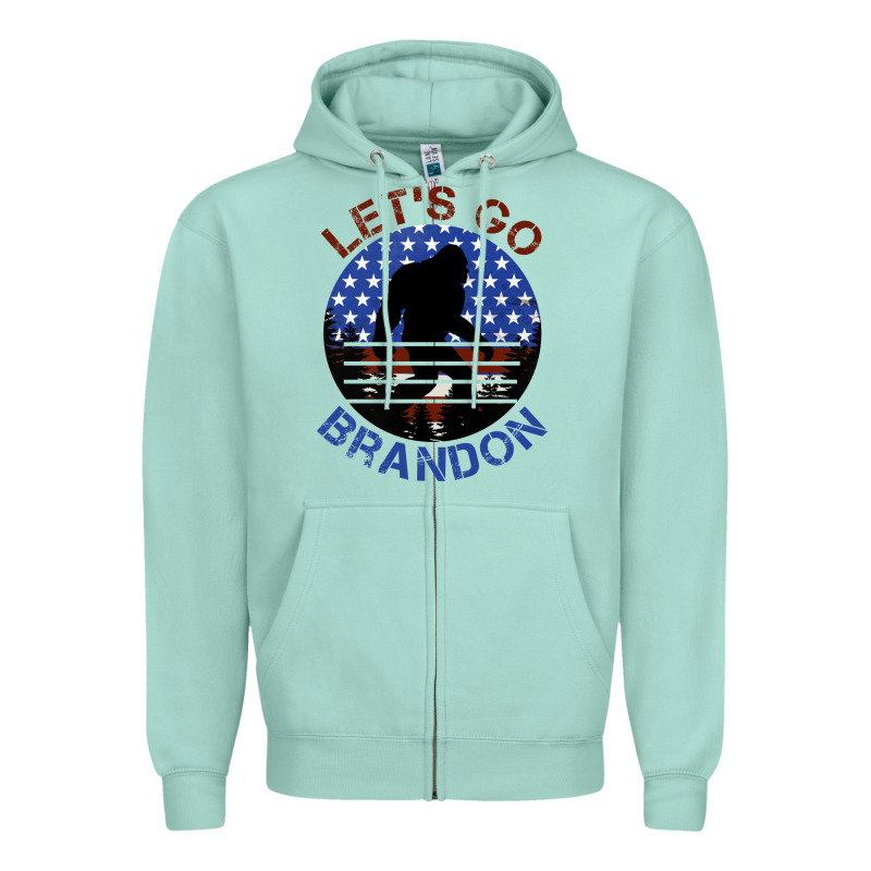 Let's Go Brandon Bigfoot Zipper Hoodie by Jasminsmagicworld | Teevron
