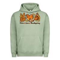 Pigment Oil Green Peace Love Thanksgiving Urban Hoodie - texasbilliewilder
