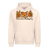 Sandshell Peace Love Thanksgiving Urban Hoodie - texasbilliewilder