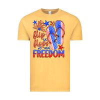 Vintage Mustard flip flops and freedom Vintage Tee - HRA Design Shop