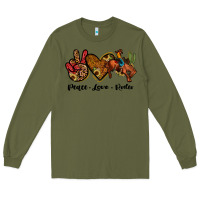 Army Green peace love rodeo Long Sleeve Tee - JahusDesignShop