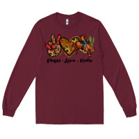 Burgundy peace love rodeo Long Sleeve Tee - JahusDesignShop