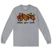 Heather Grey peace love rodeo Long Sleeve Tee - JahusDesignShop