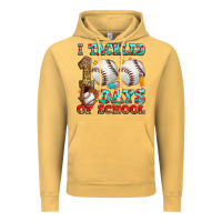 Vintage Mustard i tackled 100 days of school baseball Vintage Hoodie - Zillion Design Studio