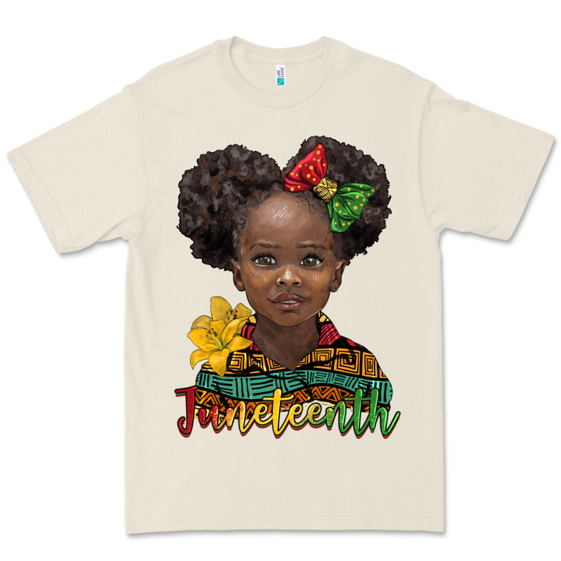 Juneteenth African Girl Premium Tee by BarkalooDesign | Teevron