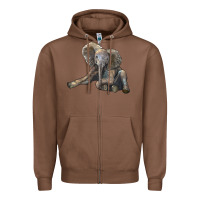 Chestnut Baby Elephant Zipper Hoodie - LillyAllenDesigns